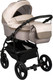 Миниатюра изображения товара Детская универсальная коляска Alis Alvaro 2в1 (Al 11, темно-бежевый/светло-бежевый/бежевая кожа)
