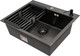Миниатюра изображения товара Мойка кухонная Arfeka AF 60x50.5+CL AR+DS AR (черный, с дозатором и коландером)