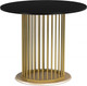 Миниатюра изображения товара Обеденный стол Woodville Берту 90x90x75 (черный/золото)