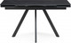 Миниатюра изображения товара Обеденный стол Notta Вилли 140/200х80х75 (черный мрамор/черный )