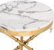 Миниатюра изображения товара Журнальный столик Woodville Monika 50х55 (marble/gold)