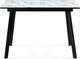 Миниатюра изображения товара Обеденный стол Woodville Агни 110/140х68х76 (мрамор белый/черный матовый)