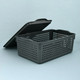 Миниатюра изображения товара Корзина Мультидом Лофт 643 108 (серый, с крышкой)