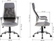 Миниатюра изображения товара Кресло офисное Helmi Stylish HL-E41 / 318581 (синий/голубой)