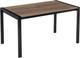 Миниатюра изображения товара Обеденный стол Woodville Центавр 120/160х70х75 (файерстоун/черный матовый)