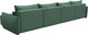 Миниатюра изображения товара Диван П-образный Лига Диванов Лига-051 НПБ лонг / 128689 (рогожка амур 11 зеленый)
