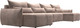 Миниатюра изображения товара Диван П-образный Лига Диванов Лига-051 НПБ лонг / 128691 (велюр Tower 05 бежевый)