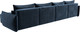 Миниатюра изображения товара Диван П-образный Лига Диванов Лига-051 НПБ лонг / 128692 (велюр Tower 13 синий)