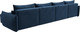 Миниатюра изображения товара Диван П-образный Лига Диванов Лига-051 НПБ лонг / 128737 (велюр Brut 11 синий)