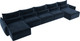 Миниатюра изображения товара Диван П-образный Лига Диванов Лига-051 НПБ МегаЛонг / 128679 (велюр Tower 13 синий)