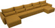 Миниатюра изображения товара Диван П-образный Лига Диванов Лига-051 НПБ МегаЛонг / 128743 (велюр Brut 10 желтый)