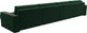 Миниатюра изображения товара Диван П-образный Лига Диванов Лига-049 НПБ Лонг с декором (велюр Seven 626 зеленый)
