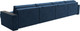 Миниатюра изображения товара Диван П-образный Лига Диванов Лига-049 НПБ Лонг с декором (велюр Brut 11 синий)