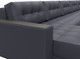 Миниатюра изображения товара Диван П-образный Лига Диванов Лига-049 НПБ МегаЛонг с декором (экокожа Grifon 15 серый)
