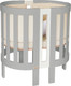 Миниатюра изображения товара Детская кроватка Italbaby Lunetta Ovale / 070.1520-0013 (белый/серый)