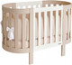 Миниатюра изображения товара Детская кроватка Italbaby Lunetta Ovale / 070.1510-0014 (белый/шоколад)