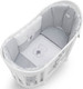 Миниатюра изображения товара Детская кроватка Italbaby Peluche Oval / 070.1400-0077 (белый/серый)