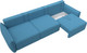 Миниатюра изображения товара Диван Лига Диванов Лига-051 НПБ Лонг (рогожка амур 10 голубой)