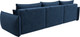 Миниатюра изображения товара Диван Лига Диванов Лига-051 НПБ Лонг (велюр Brut 11 синий)
