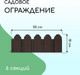 Миниатюра изображения товара Изгородь декоративная Мастер Сад Дачник 18x300см 6 секций / 2152299 (коричневый)