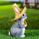 Миниатюра изображения товара Фигурка для сада Хорошие сувениры Зайка в соломенной шляпе с бабочкой / 7751140