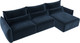 Миниатюра изображения товара Диван угловой Лига Диванов Лига-051 НПБ Лонг универсальный (велюр Tower 13 синий)