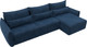 Миниатюра изображения товара Диван угловой Лига Диванов Лига-051 НПБ Лонг универсальный (велюр Brut 11 синий)