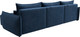 Миниатюра изображения товара Диван угловой Лига Диванов Лига-051 НПБ Лонг универсальный (велюр Brut 11 синий)