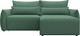 Миниатюра изображения товара Диван угловой Лига Диванов Лига-051 НПБ универсальный (рогожка амур 11 зеленый)