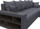 Миниатюра изображения товара Диван угловой Лига Диванов Лига-050 НПБ универсальный с декором и полкой (экокожа Grifon 15 серый)