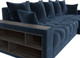 Миниатюра изображения товара Диван угловой Лига Диванов Лига-050 НПБ универсальный с декором и полкой (велюр Tower 13 синий)