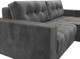 Миниатюра изображения товара Диван угловой Лига Диванов Лига-049 НПБ универсальный с декором (велюр Tower 10 серый)