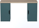 Миниатюра изображения товара Письменный стол Mio Tesoro Ингар 2/DV/DV (дуб беленый/серый/бирюзовый)