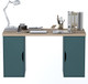Миниатюра изображения товара Письменный стол Mio Tesoro Ингар 2/DV/DV (дуб беленый/серый/бирюзовый)