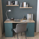Миниатюра изображения товара Письменный стол Mio Tesoro Ингар 2/DV/DV (дуб беленый/серый/бирюзовый)