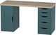 Миниатюра изображения товара Письменный стол Mio Tesoro Ингар 2/5/DV (дуб беленый/серый/бирюзовый)
