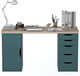 Миниатюра изображения товара Письменный стол Mio Tesoro Ингар 2/5/DV (дуб беленый/серый/бирюзовый)
