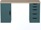 Миниатюра изображения товара Письменный стол Mio Tesoro Ингар 2/5/DV (дуб беленый/серый/бирюзовый)