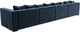 Миниатюра изображения товара Диван П-образный Лига Диванов Лига-052 НПБ Лонг (велюр Tower 13 синий)