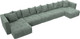 Миниатюра изображения товара Диван П-образный Лига Диванов Лига-052 НПБ МегаЛонг (велюр Brut 08 зеленый)