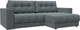 Миниатюра изображения товара Диван угловой Лига Диванов Лига-049 НПБ универсальный с декором (рогожка амур 07 серый)