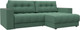 Миниатюра изображения товара Диван угловой Лига Диванов Лига-049 НПБ универсальный с декором (рогожка амур 11 зеленый)