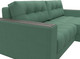 Миниатюра изображения товара Диван угловой Лига Диванов Лига-049 НПБ универсальный с декором (рогожка амур 11 зеленый)