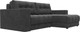 Миниатюра изображения товара Диван угловой Лига Диванов Лига-049 НПБ универсальный с декором (велюр Brut 16 темно-серый)