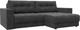 Миниатюра изображения товара Диван угловой Лига Диванов Лига-049 НПБ универсальный с декором (велюр Brut 16 темно-серый)
