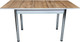 Миниатюра изображения товара Обеденный стол СВД Юнио 120-150x75 / 056.П24.Х (дуб вотан/хром)