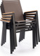 Миниатюра изображения товара Стул садовый Halmar Fierro (черный/серый/коричневый)
