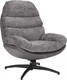 Миниатюра изображения товара Кресло мягкое Signal Giselle (серый/серый/черный матовый)