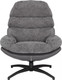 Миниатюра изображения товара Кресло мягкое Signal Giselle (серый/серый/черный матовый)