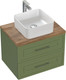 Миниатюра изображения товара Тумба под умывальник Cersanit Classic 60 / 69089 (зеленый матовый)